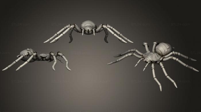 Статуэтки животных (Пушистый паук, STKJ_1709) 3D модель для ЧПУ станка